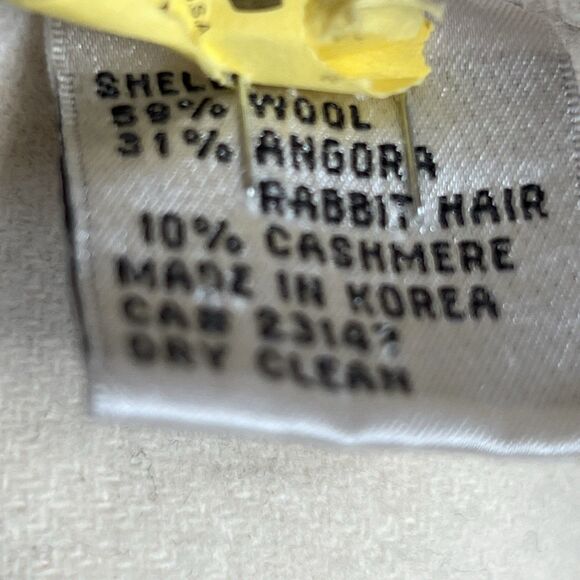 Talbots Women’s Size 10P Natural Fine Wool Jacket Grey/White Light  Organic Chic - Picture 9 of 14